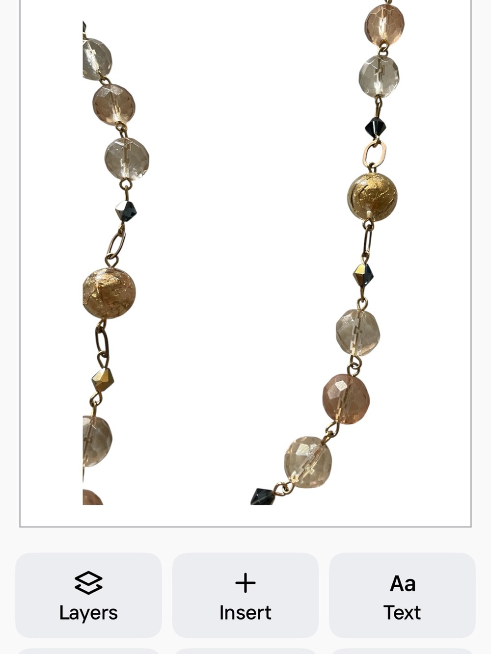 Gold and Champagne Beaded Necklace - Women Jewelry